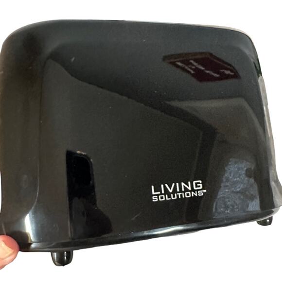 Living Solutions Black 2 Slice Cool Touch Toaster NIB - Picture 7 of 10